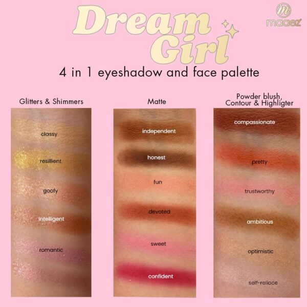 Maaez - Dream Girl - 4 In 1 Palette (AS-IS SALE) - Image 2